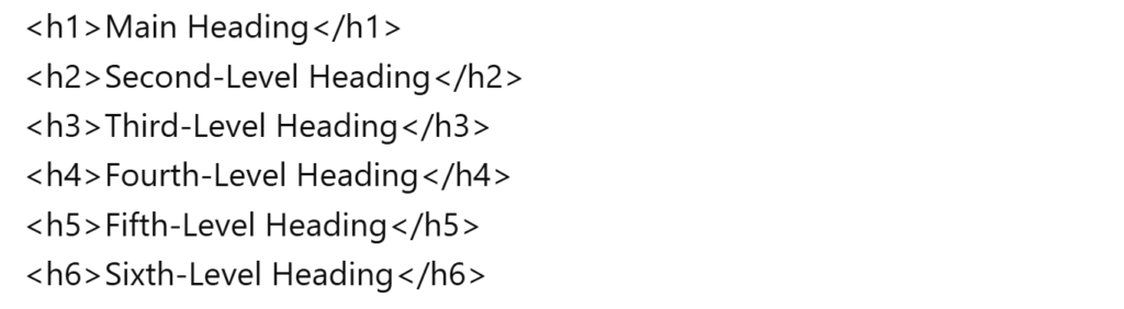 H1-H6